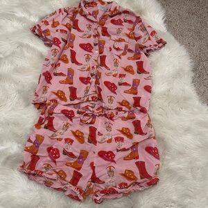 Crafted by Mahogany western print pajamas 100% cotton